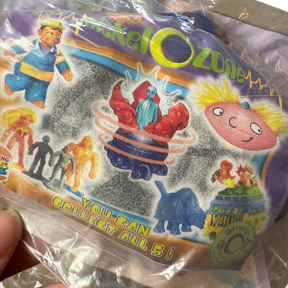 Vintage 1998 Nickelodeon NICKEL-O-ZONE Hey Arnold Set Of Three Sealed Small Toys - Picture 6 of 8